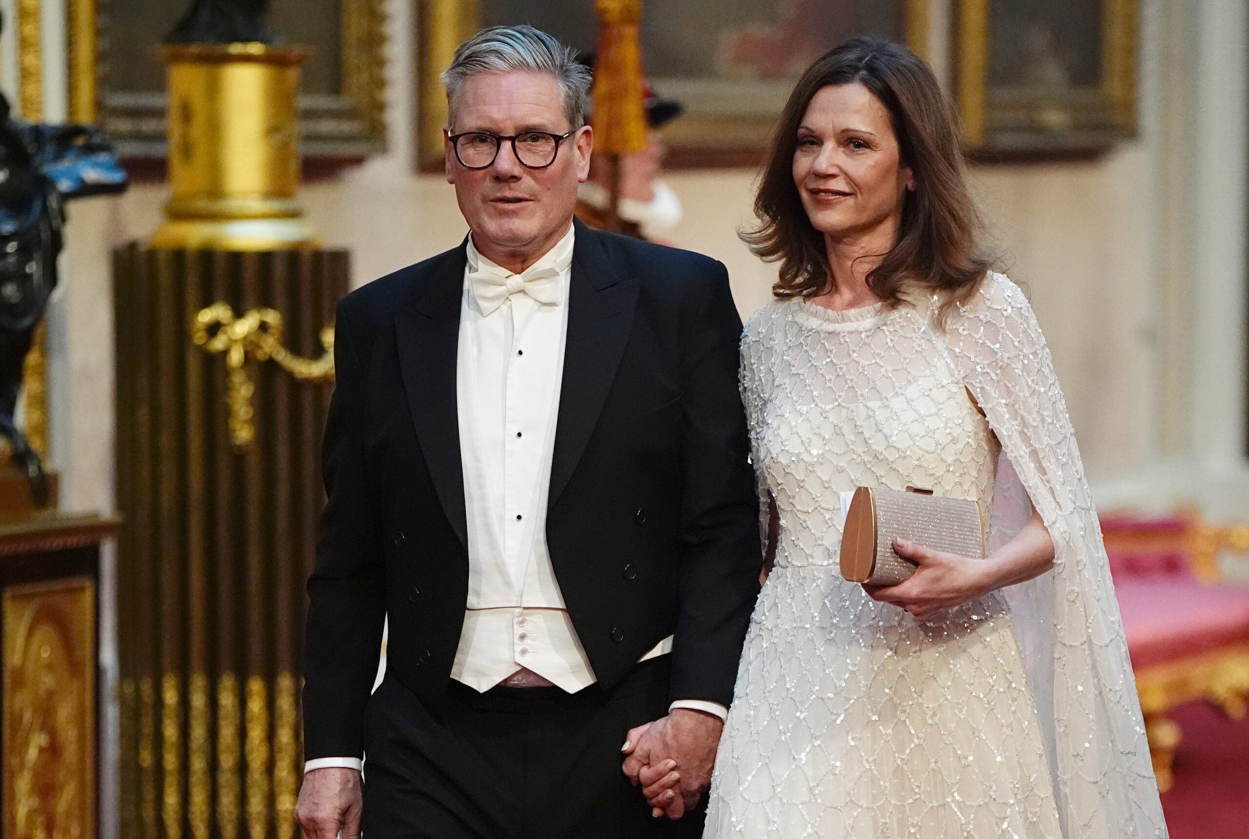 Los Starmers en el banquete de Estado para el Emperador Naruhito y la Emperatriz Masako de Japón en el Palacio de Buckingham el mes pasado